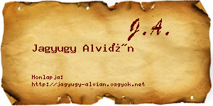 Jagyugy Alvián névjegykártya